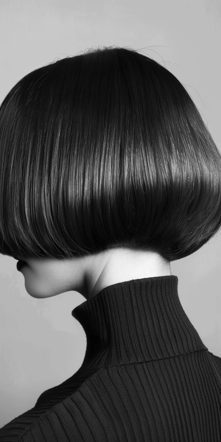 bob hairstyles with fringe Asymmetric cut, Chignon, Bob Bouffant, Pompadour