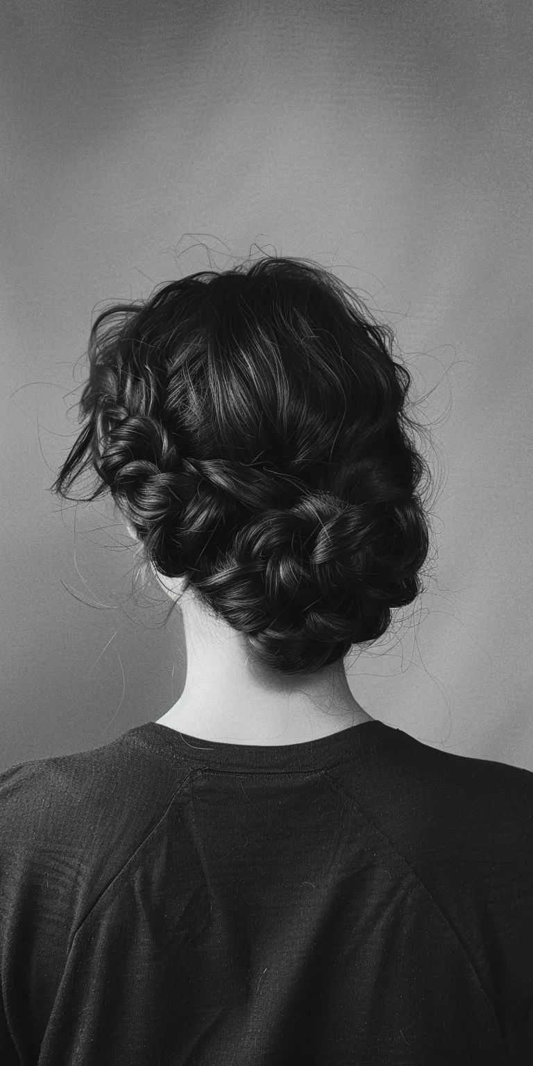 70 hairstyles Milkmaid braid, Chignon, Updo, French Waterfall braids