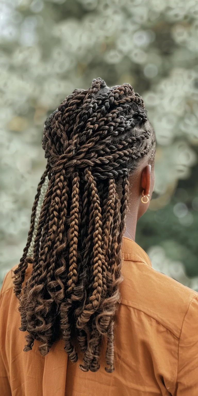 small box braids Crochet braids, Hair twists, Waterfall Boho Cornrows