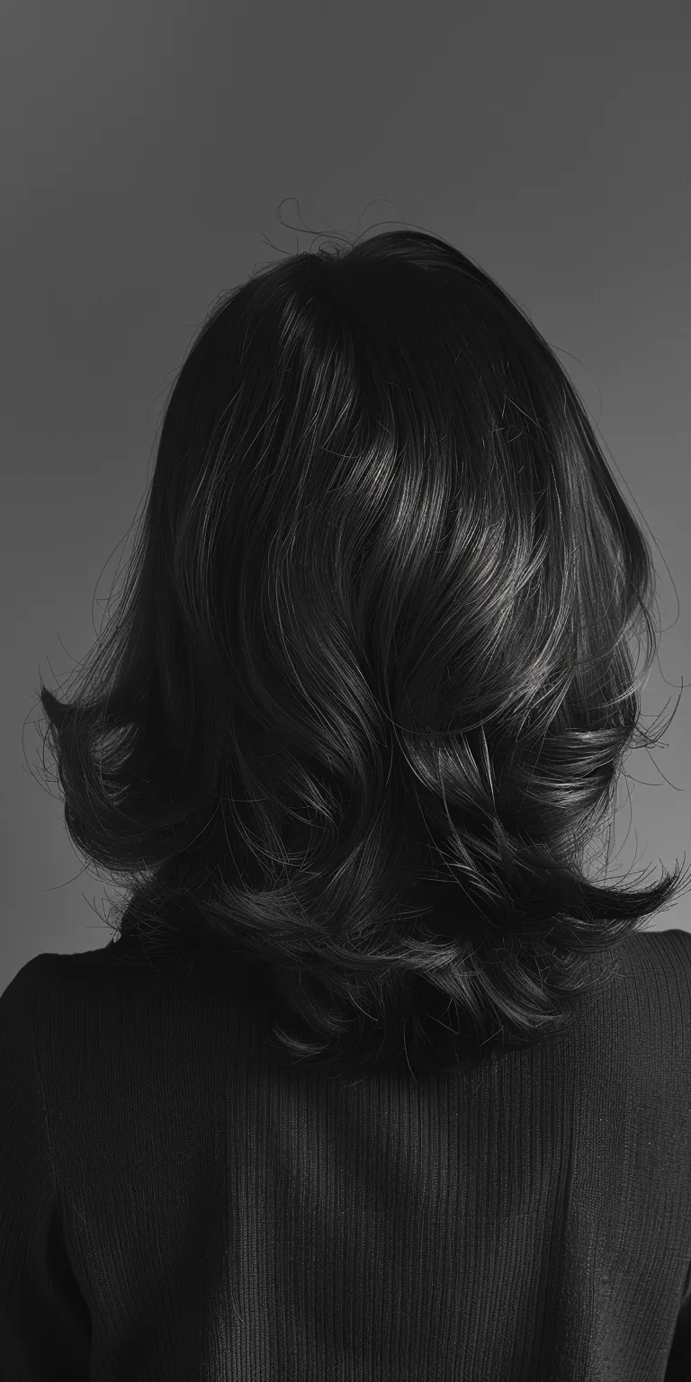 shoulder length haircuts with layers Asymmetric cut, Bob Layered hair, Digital perm, Ringlets