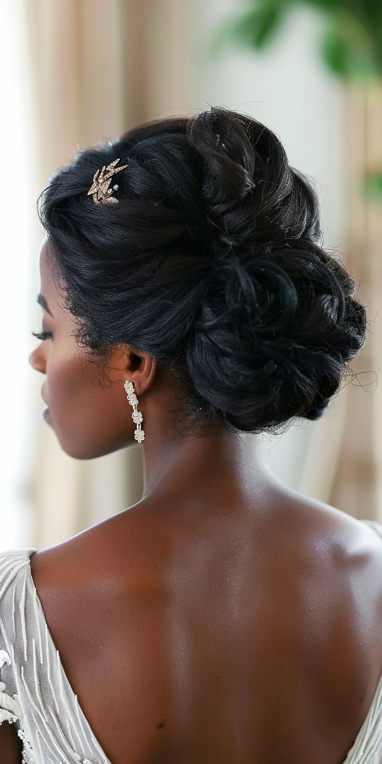 wedding hairstyles for short hair Chignon, Updo, French twist, Finger wave, Historical Christian