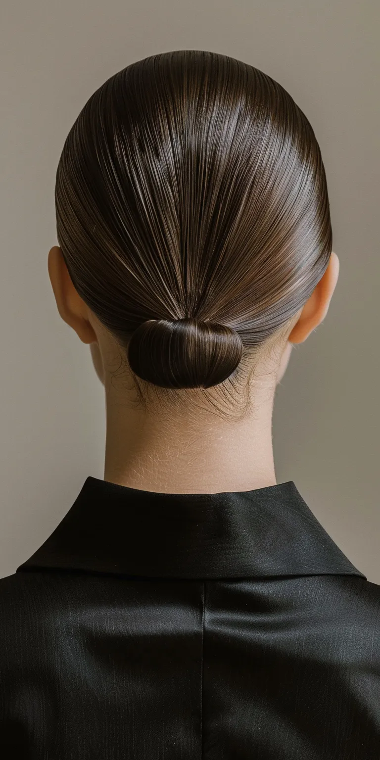 slick back hairstyle Chignon, French twist, Updo, Asymmetric cut, Ballerina bun