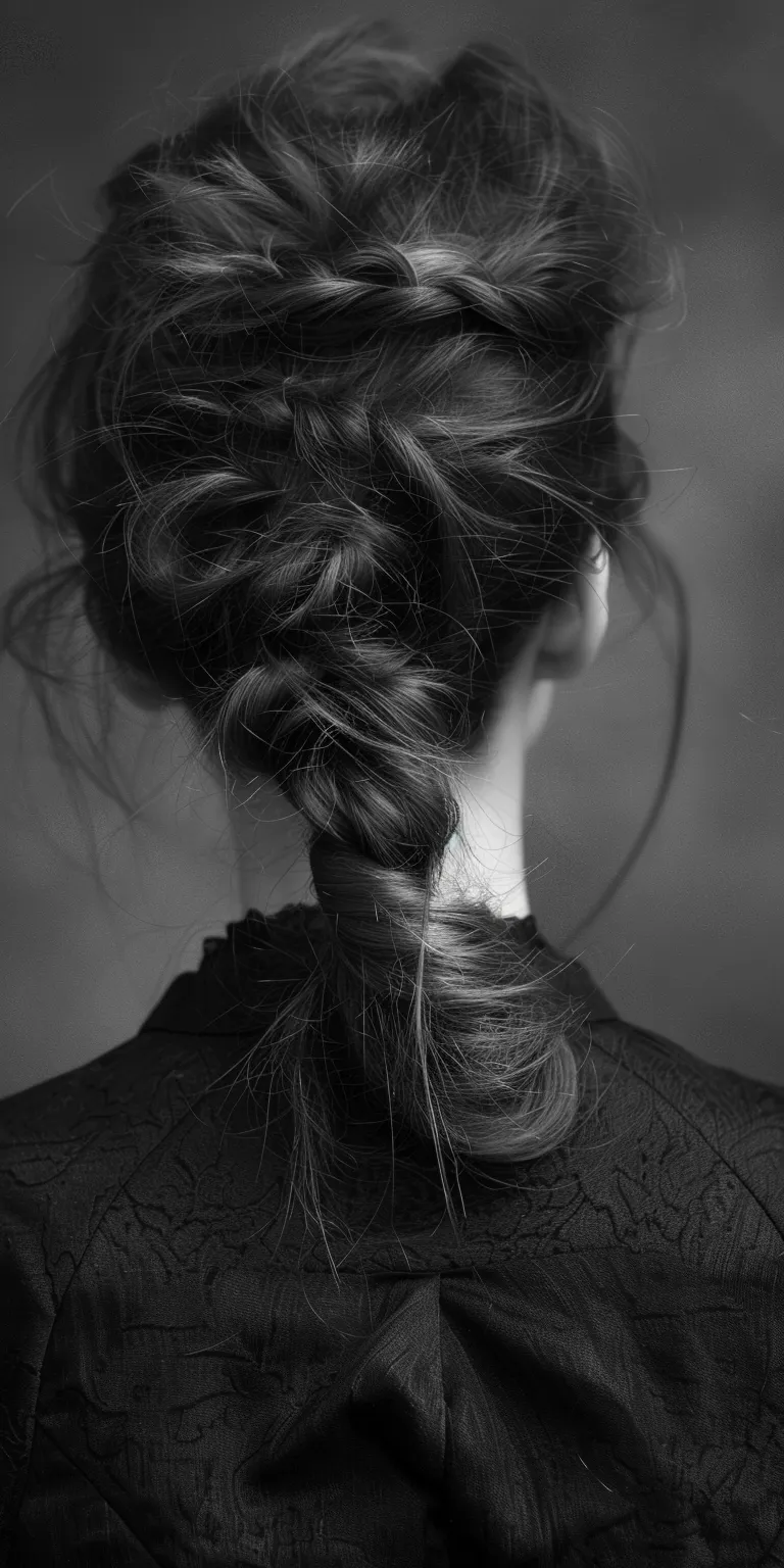 vampire hairstyles French braid, Chignon, Braid, twist, Milkmaid braid