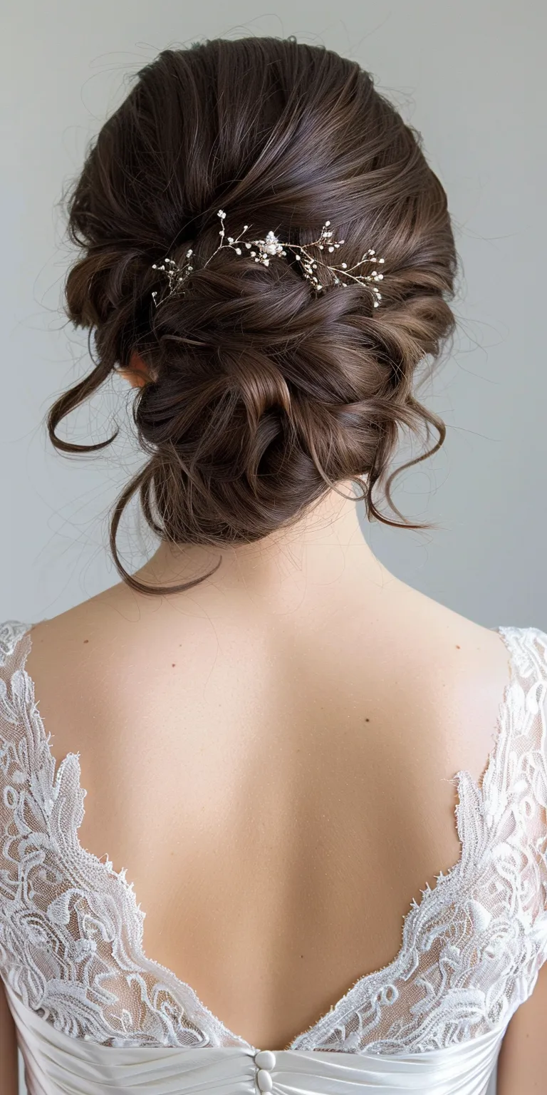 updo hairstyles for wedding Updo, Chignon, Milkmaid braid, Boho braids, Waterfall braids