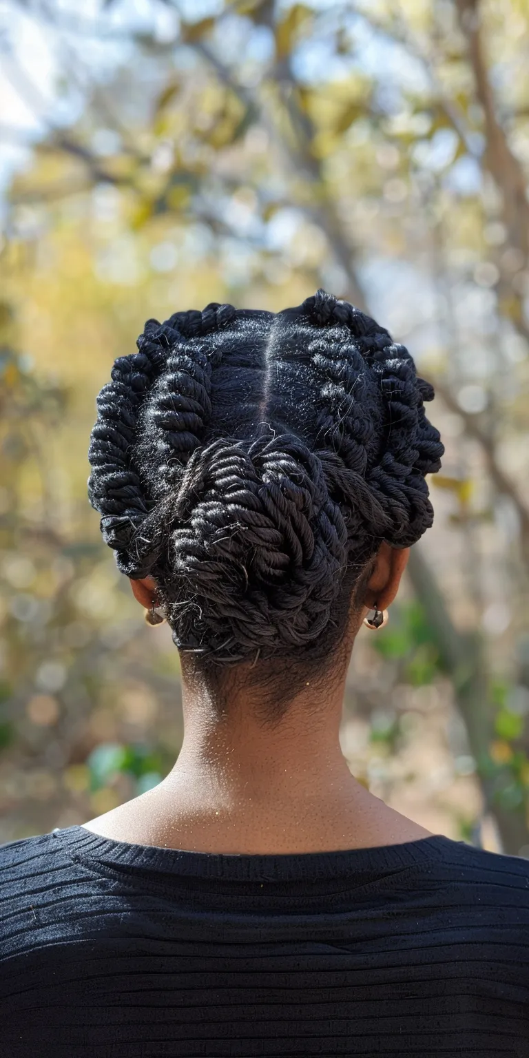 protective hairstyles for natural hair French twist, Waterfall braids, Crochet Hair twists, Finger wave