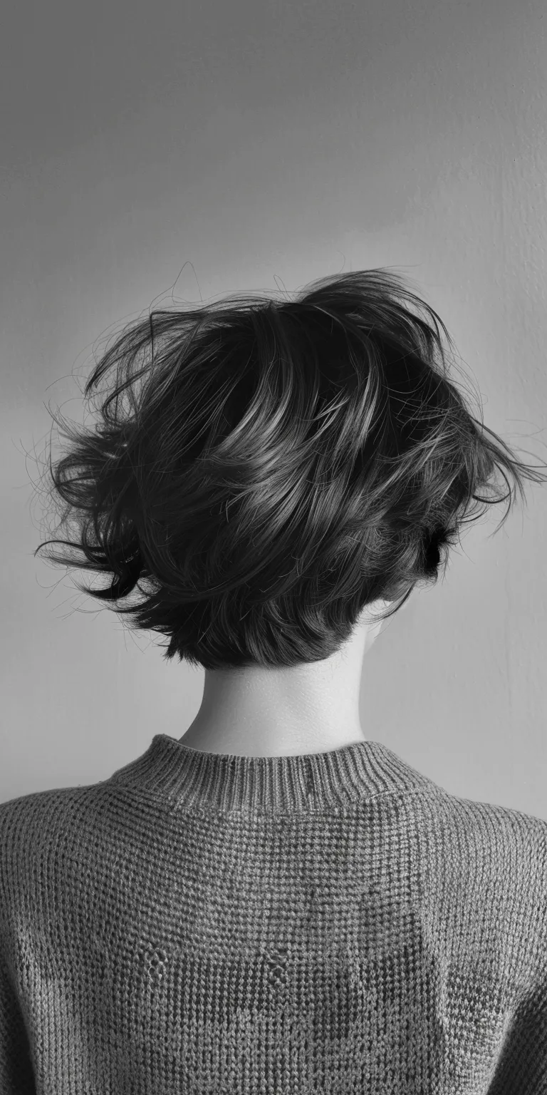 hairstyles for fine hair Asymmetric cut, Short brush Bob Layered hair, Pixie cut