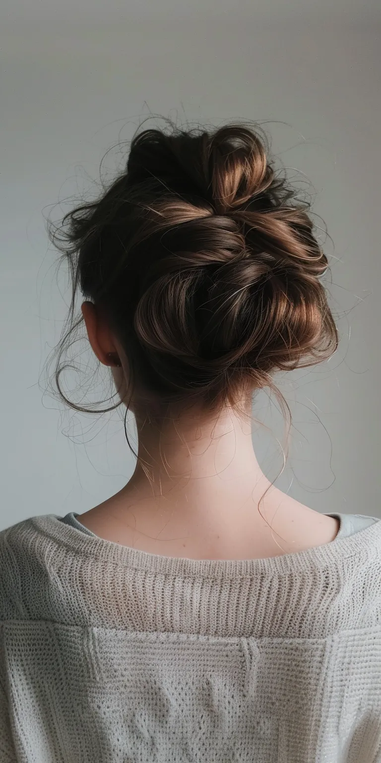 hair bun styles Updo, Chignon, Ballerina bun, Milkmaid braid, French twist