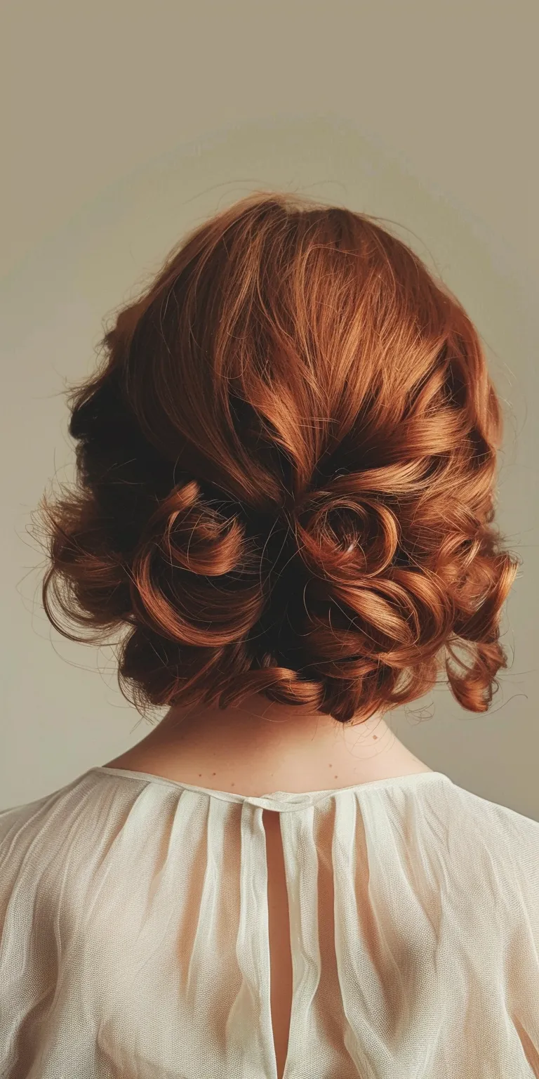 oval shape hairstyle Updo, Milkmaid braid, Chignon, French twist, Finger wave