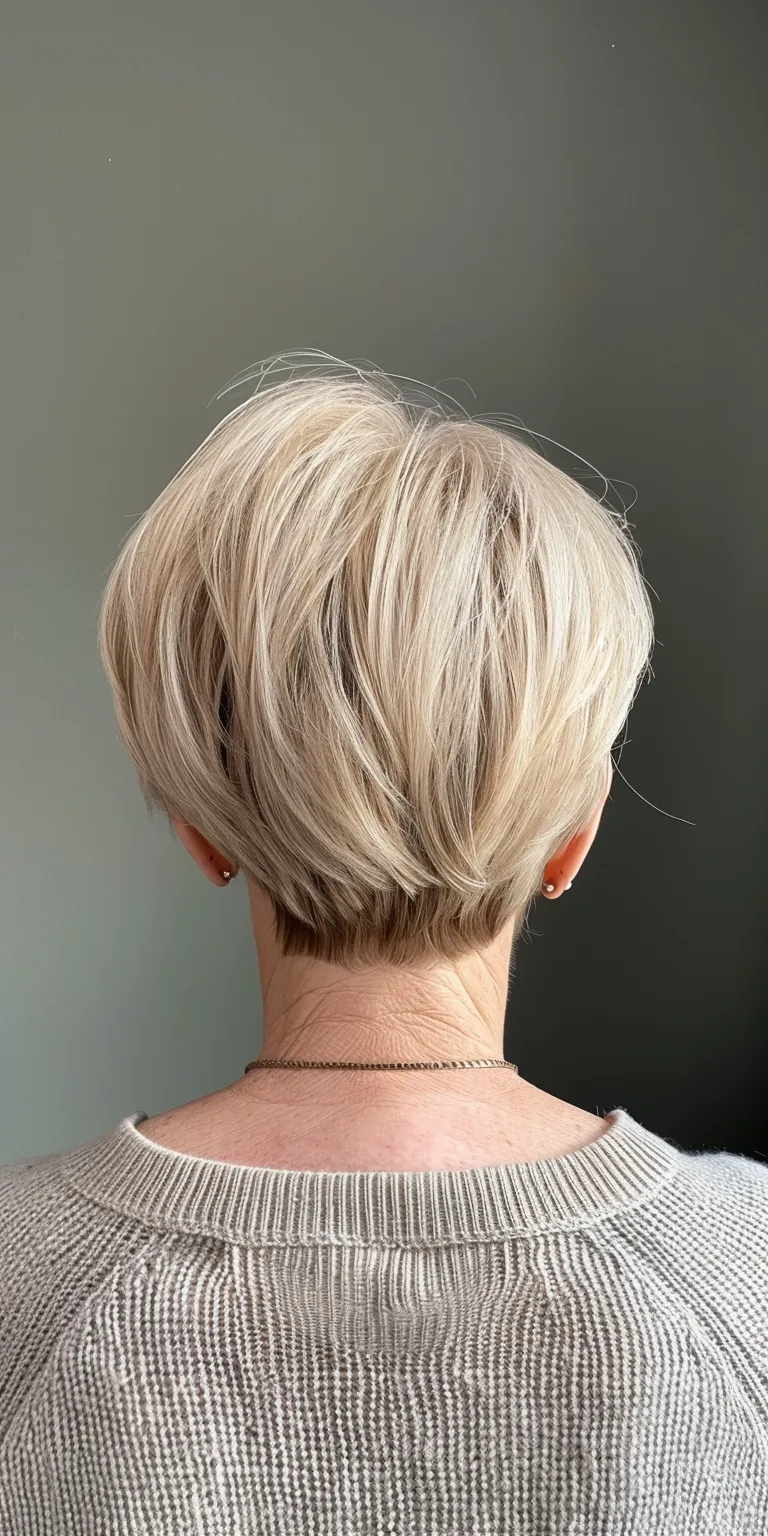 short haircuts for thin hair Asymmetric cut, Short brush Pixie Professional Tonsure