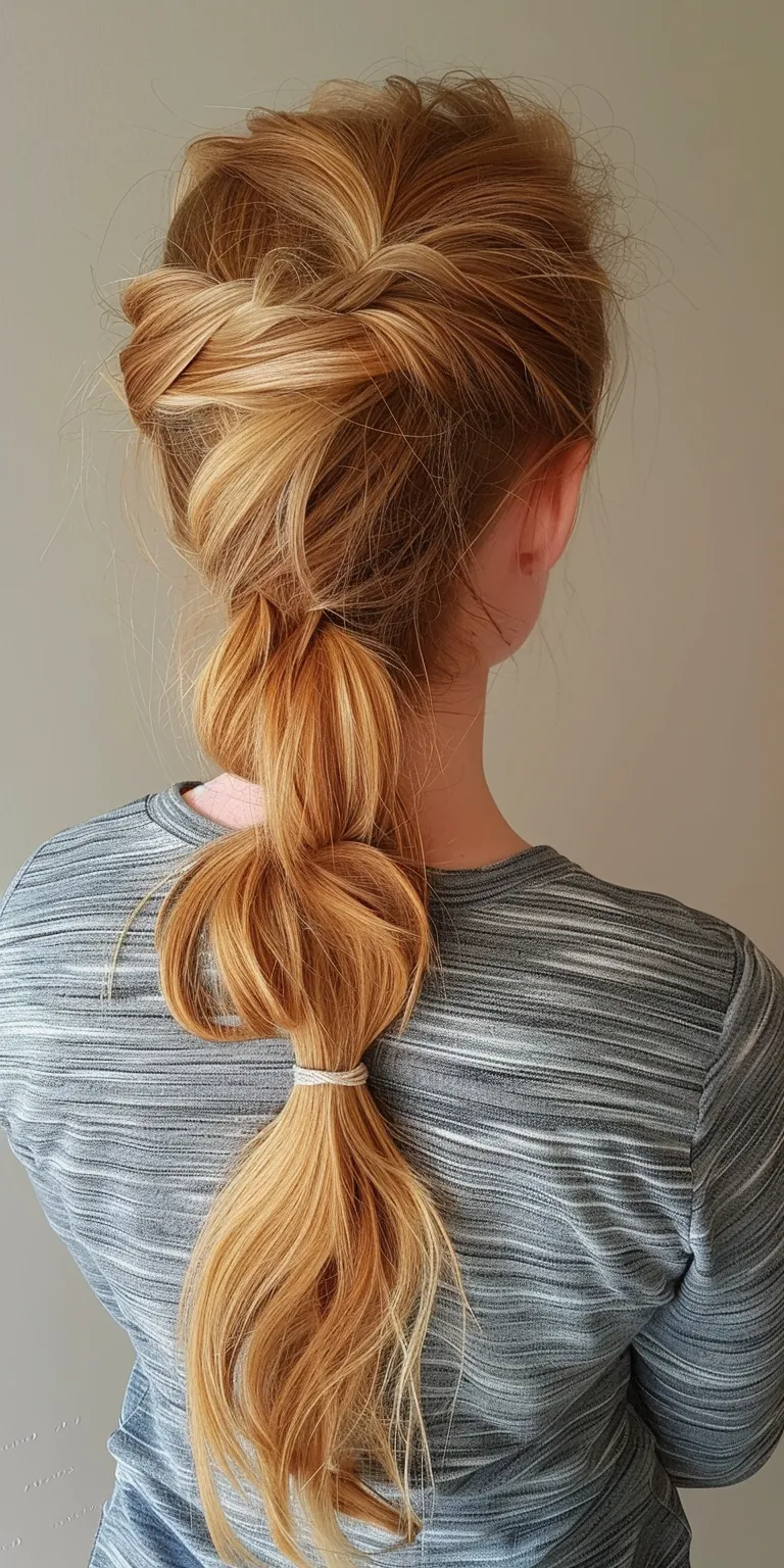 easy ponytail hairstyles Updo, French twist, Ballerina bun, Milkmaid braid, Waterfall braids