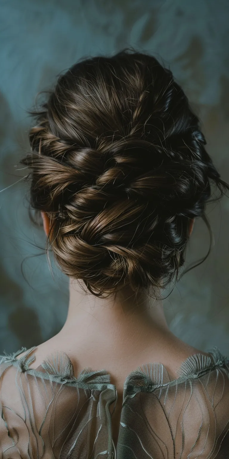 different types of hair styles Chignon, Updo, Milkmaid braid, French twist