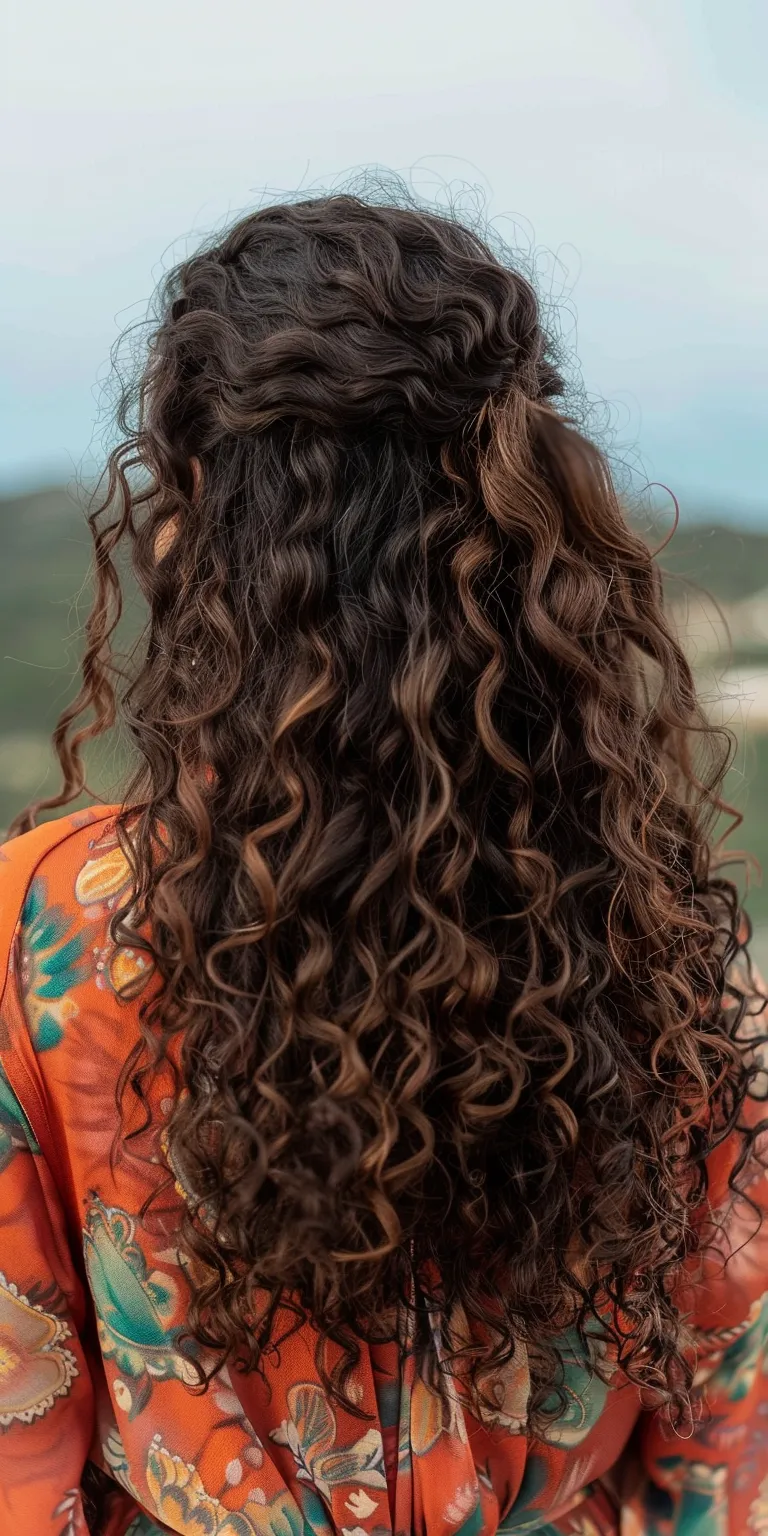 haircuts for long curly hair Digital perm, Ringlets, Curly hair, Mermaid Layered