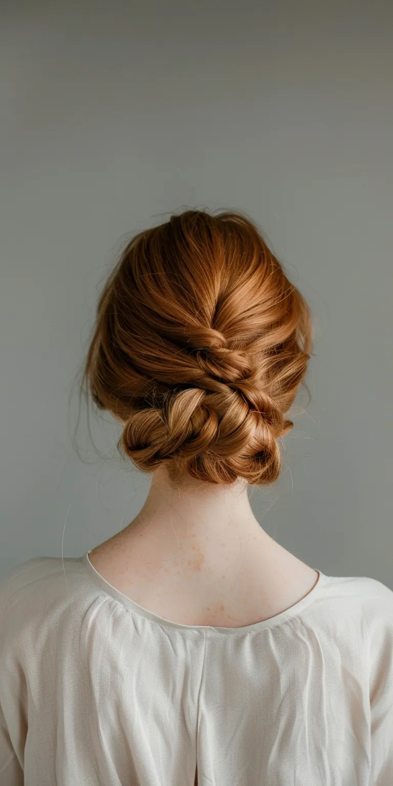 formal hairstyles for short hair Milkmaid braid, Updo, Chignon, French twist