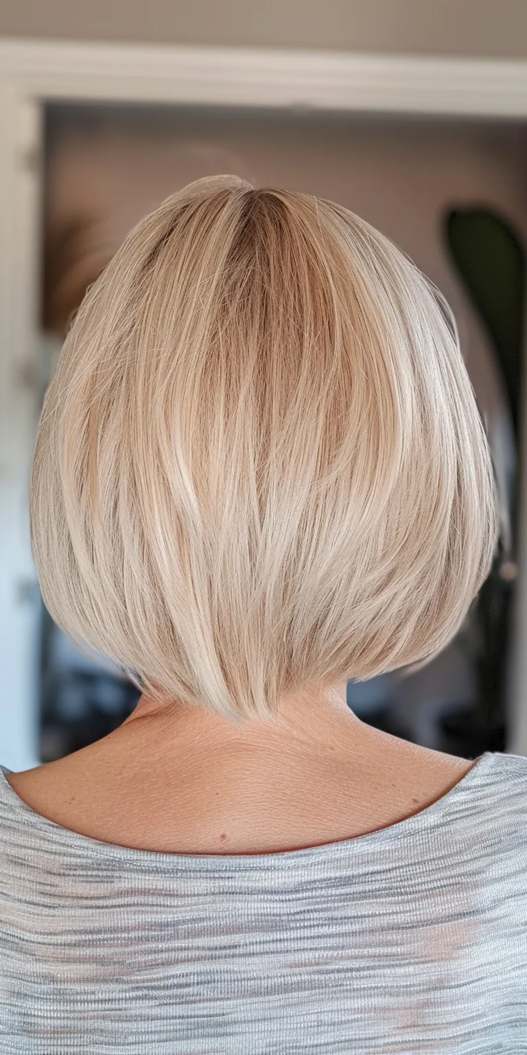 haircuts for thin hair Asymmetric cut, Pixie Bob Stacked bob, Short brush cut