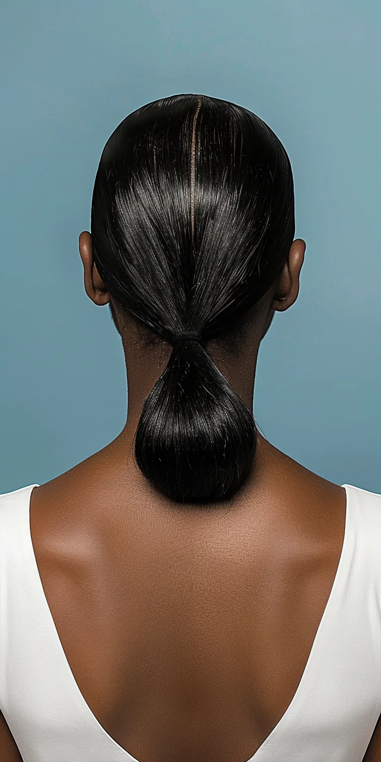 sleek ponytail hairstyles French twist, Asymmetric cut, Chignon, Tonsure, Hair twists