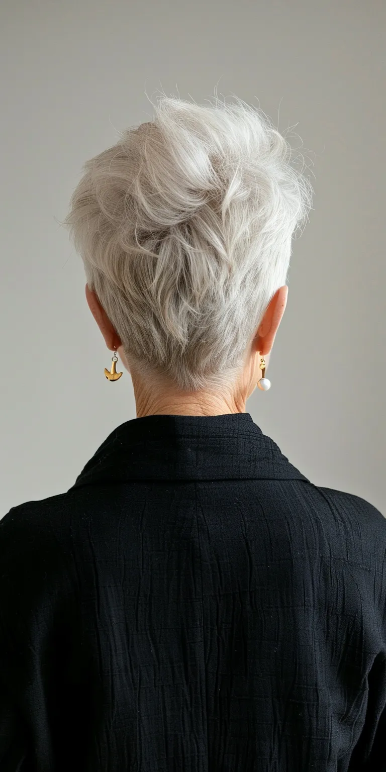 hair styles for older ladies Asymmetric cut, Pompadour, Short brush Digital perm, Bouffant