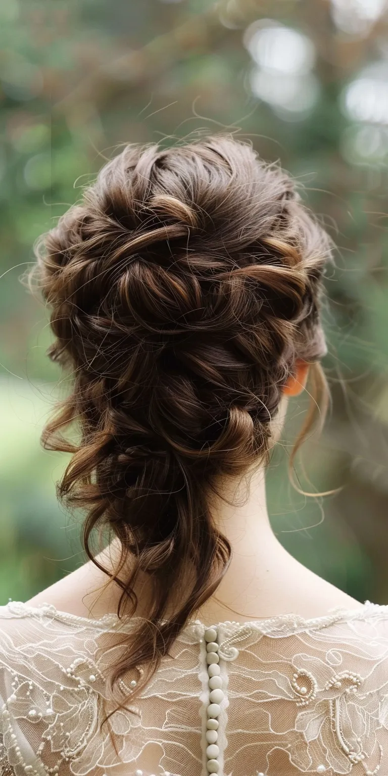 updo hairstyles for long hair Updo, Milkmaid braid, Chignon, French twist, Ballerina bun