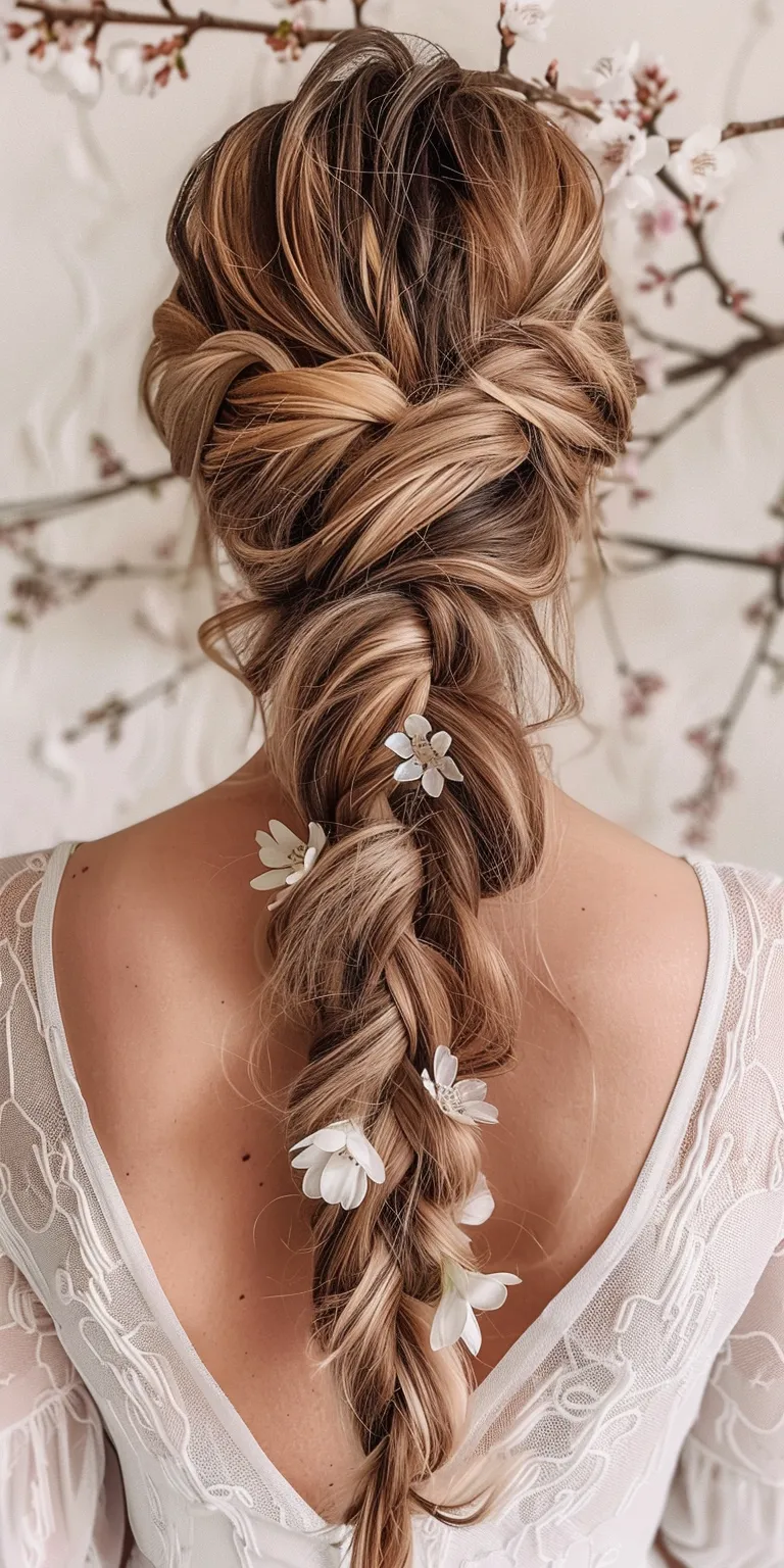 easter hairstyles Boho braids, Updo, Waterfall French twist, Milkmaid braid