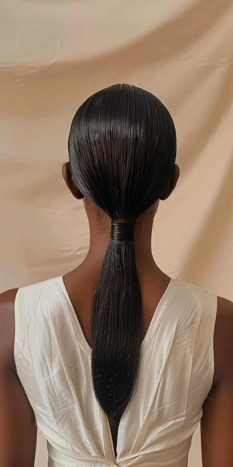 sleek ponytail hairstyles French twist, Asymmetric cut, Chignon, Hair twists, Tonsure