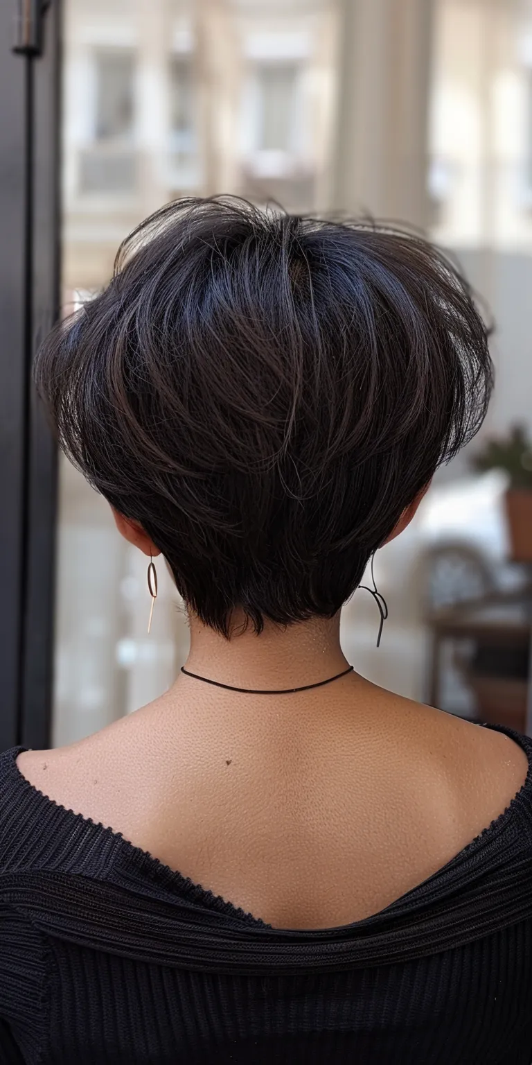 cute short haircuts for women Asymmetric cut, Pixie Short brush Chignon, Japanese women's hairstyles