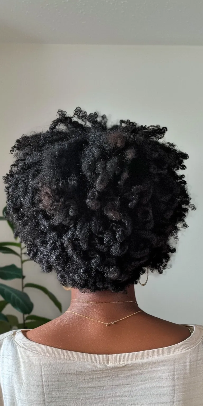 natural hair styles Digital perm, Afro puffs, Kinky hair, Crochet braids, Short brush cut