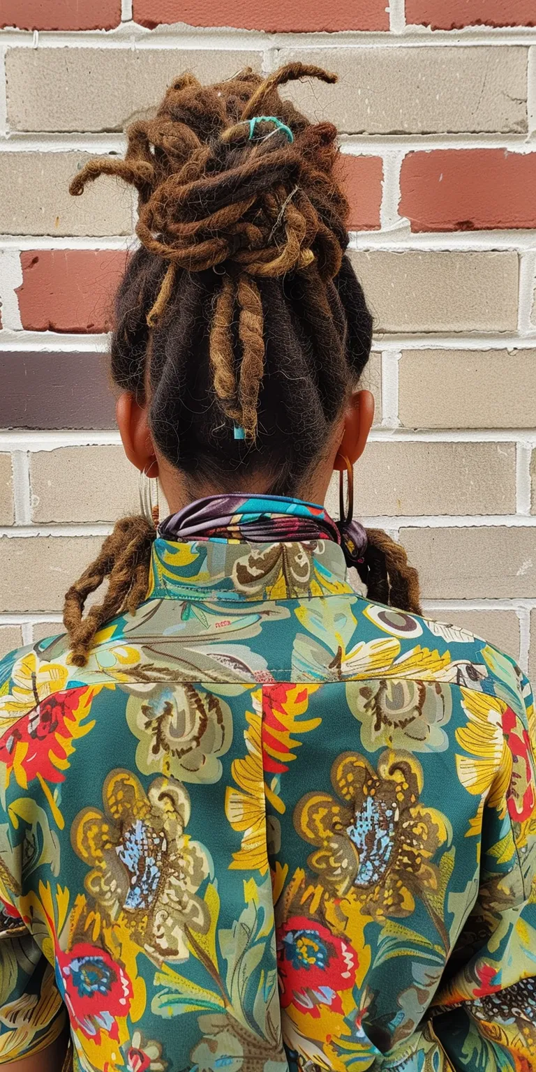 short dreadlocks French twist, Cornrows, Hair twists, Dreadlocks, Butterfly haircut