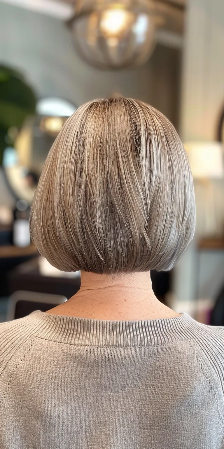 bob style haircuts Short brush cut, Asymmetric Bob Professional Stacked