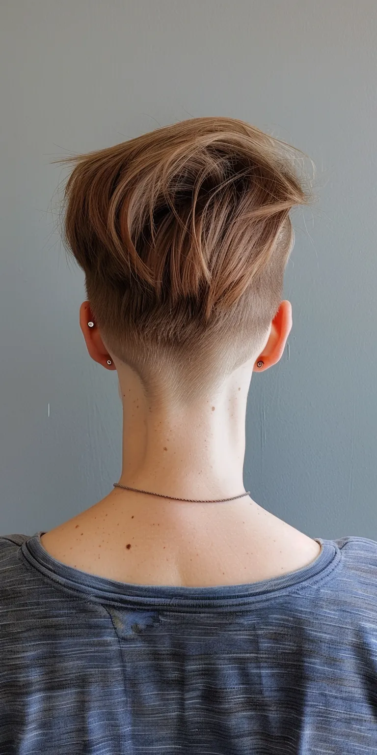 undercut hairstyle Asymmetric cut, Short brush French twist, Pompadour, Professional cut