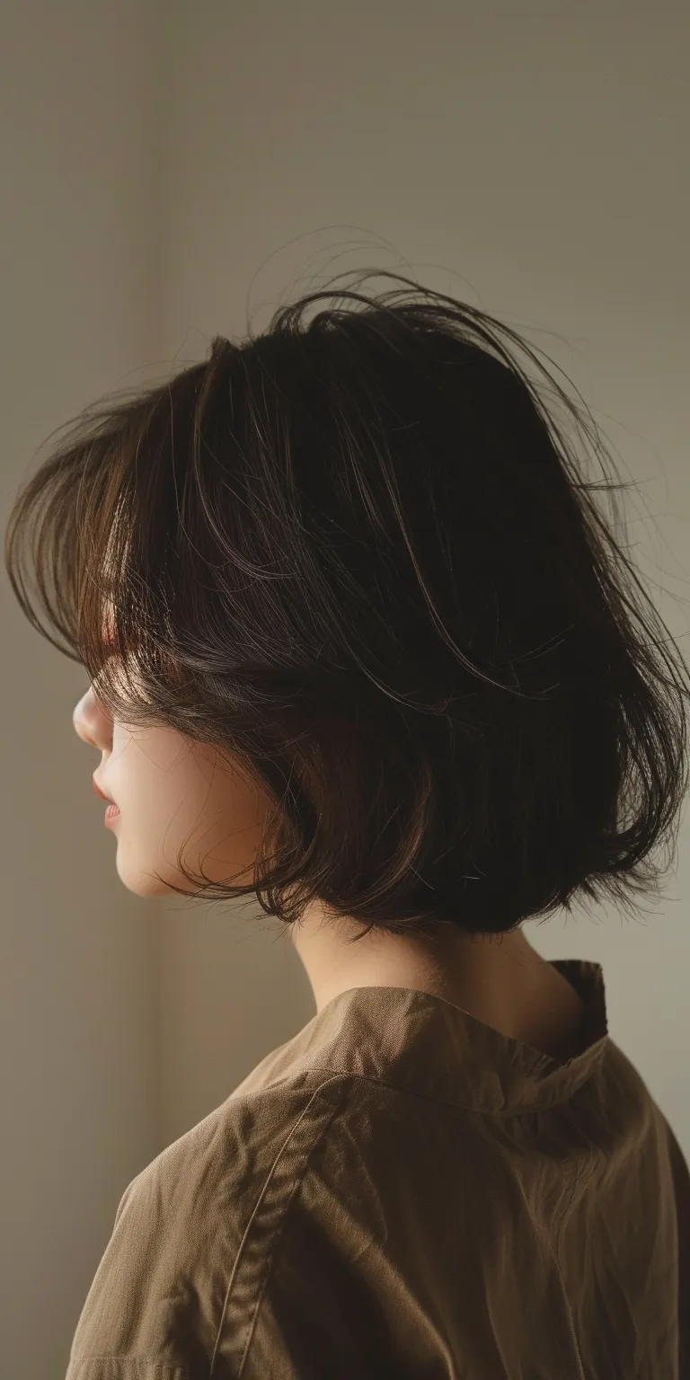 hairstyles for layered hair Japanese women's hairstyles, Layered hair, Asymmetric cut, Bob Butterfly haircut