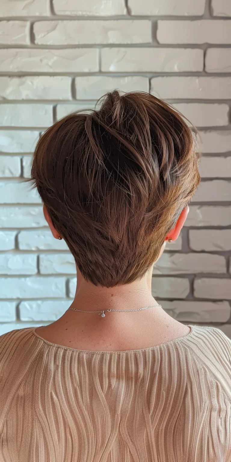 short feminine haircuts Short brush cut, Asymmetric French twist, Pixie Butterfly haircut