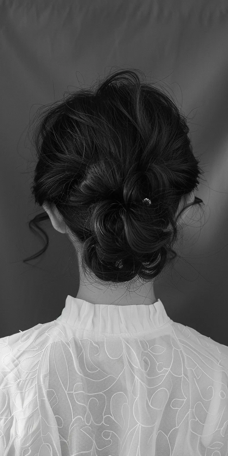 korean hair styles Chignon, Updo, Milkmaid braid, Ballerina bun, French twist