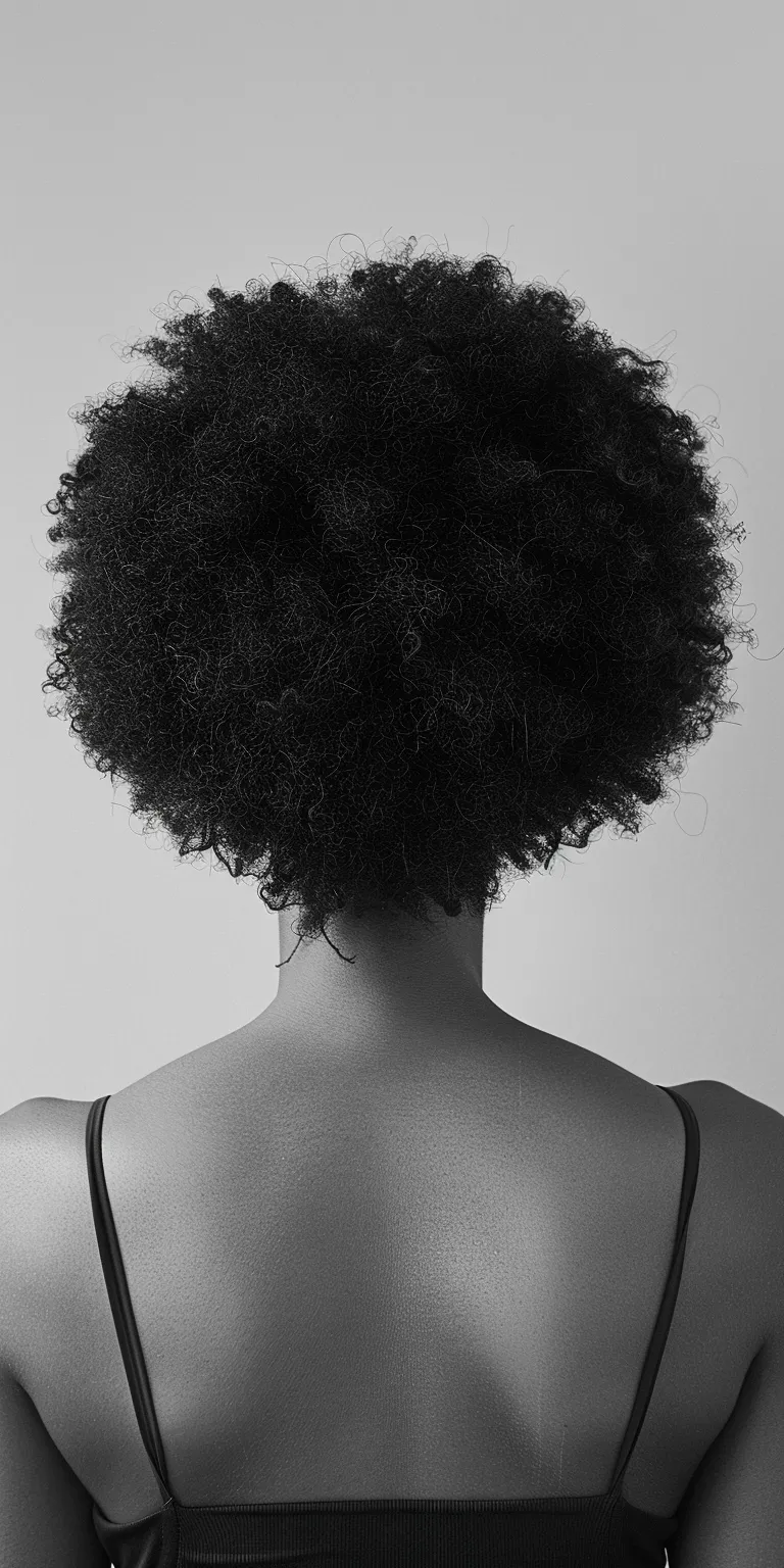 lines hairstyles Afro puffs, Kinky hair, Asymmetric cut, Digital perm, Bouffant