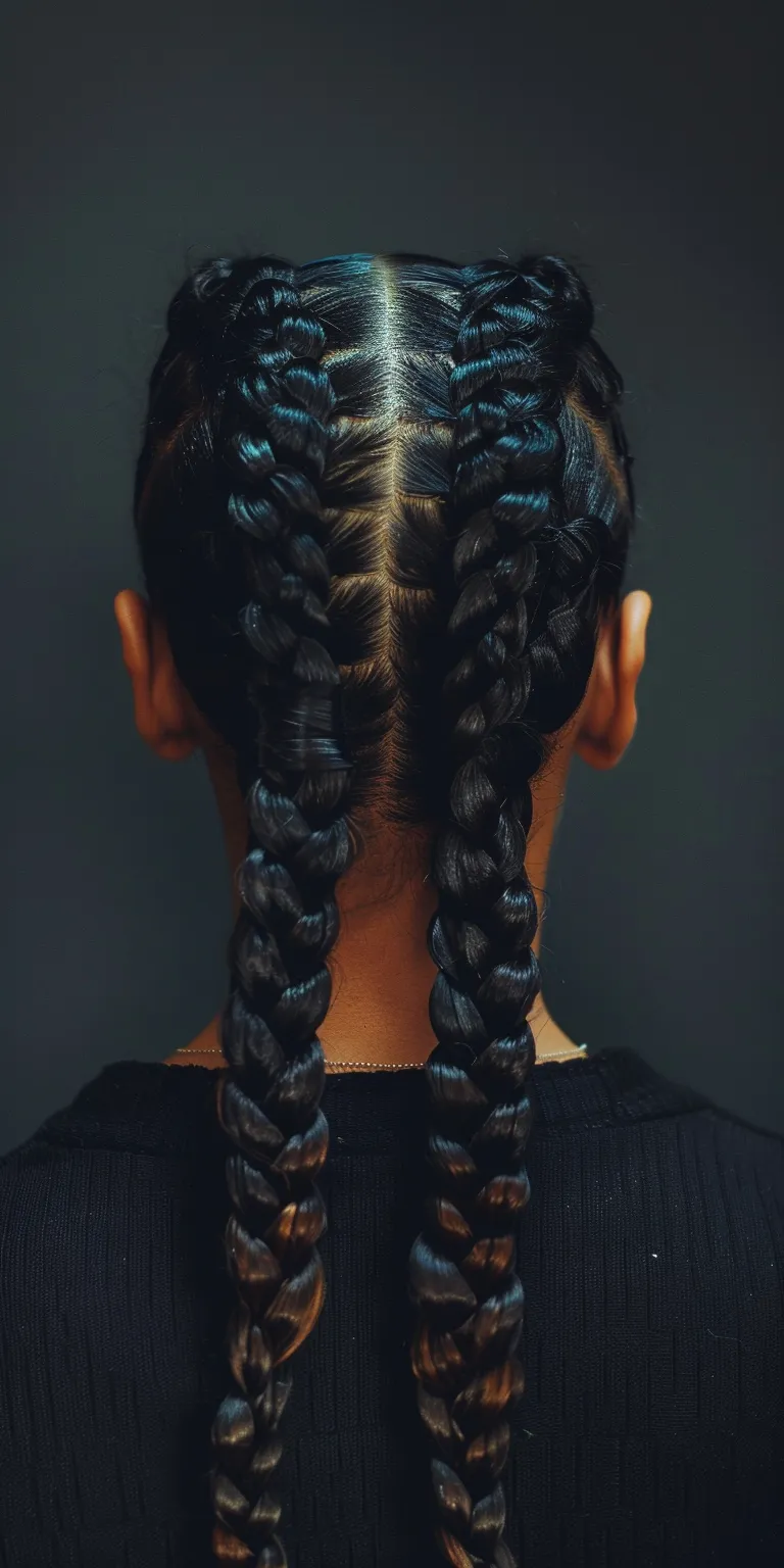 thick braids Waterfall braids, Boho Cornrows, Hair twists, Braid