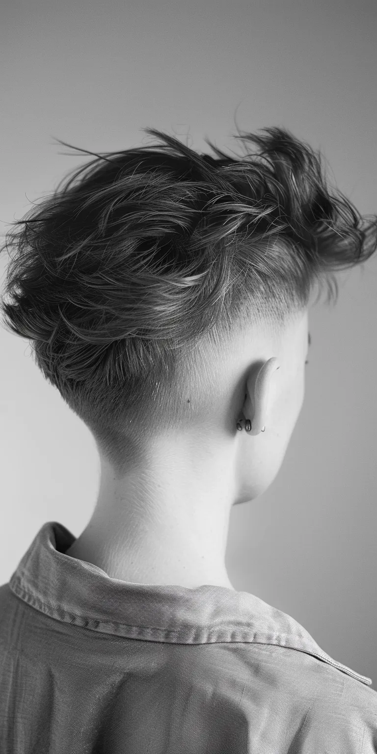 undercut hairstyle Asymmetric cut, Short brush Pixie Pompadour, Tonsure