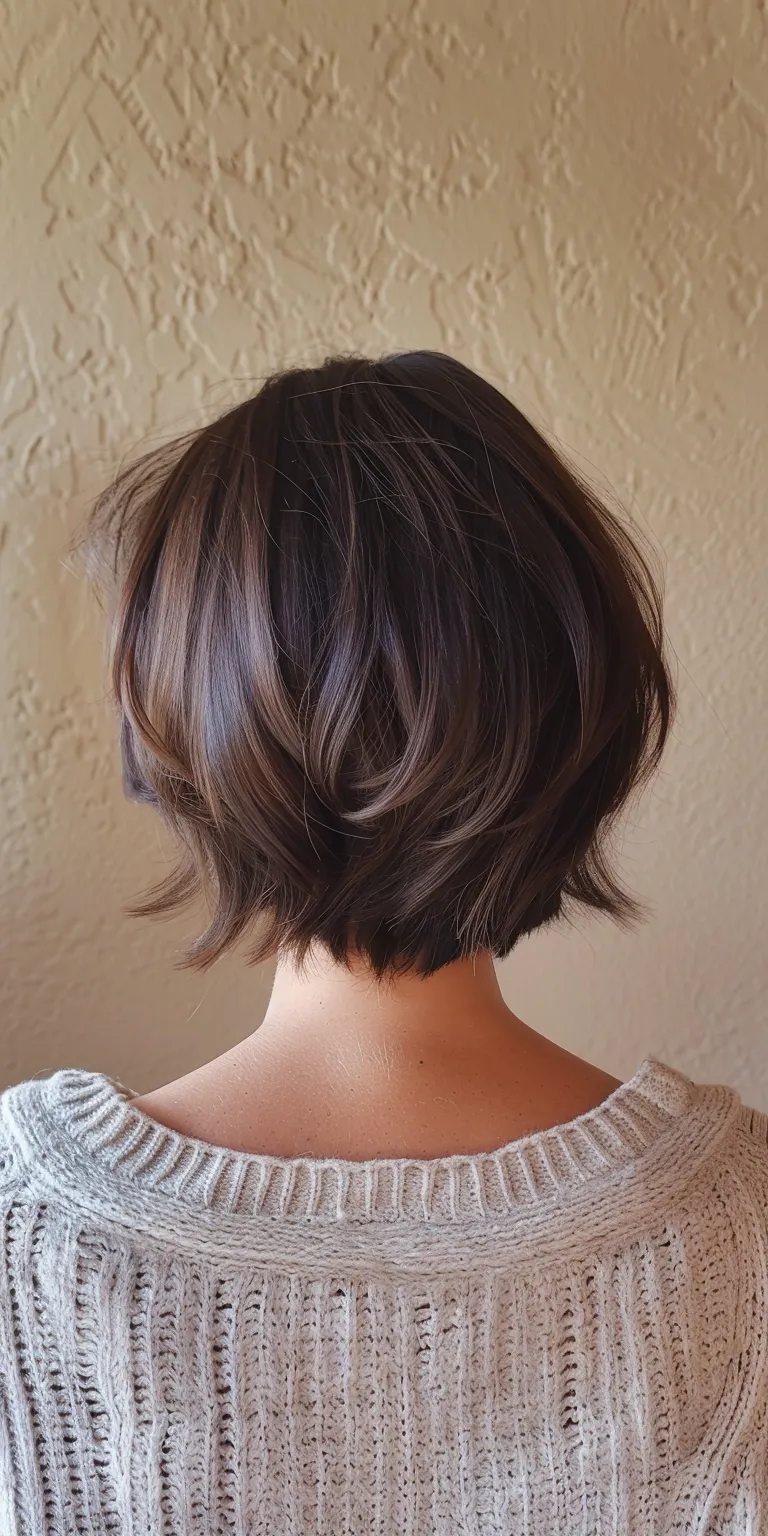 cute short haircuts Asymmetric cut, Bob Layered hair, Japanese women's hairstyles, Short brush cut