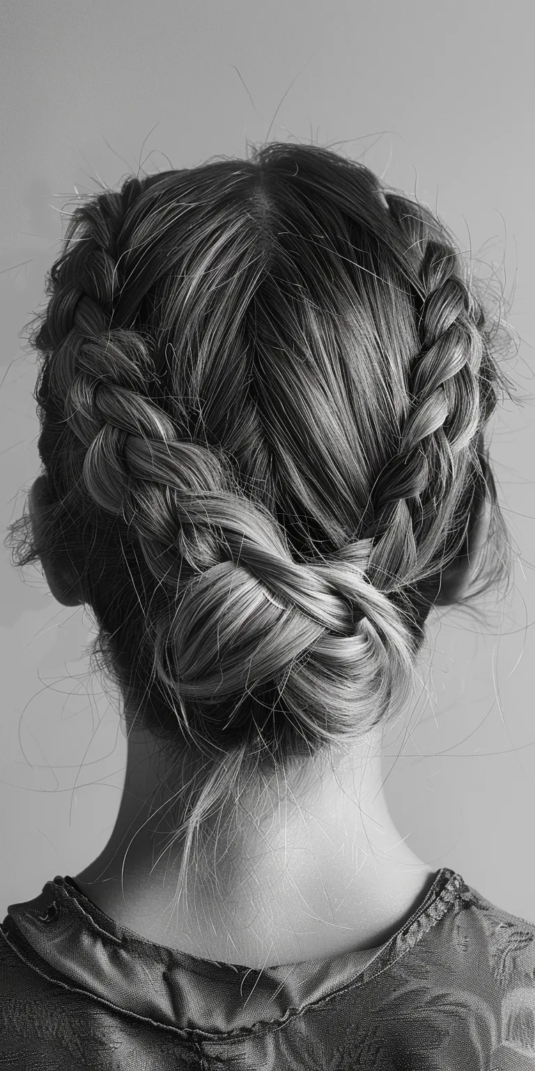 lines hairstyles French braid, Waterfall braids, Braid, Boho Chignon