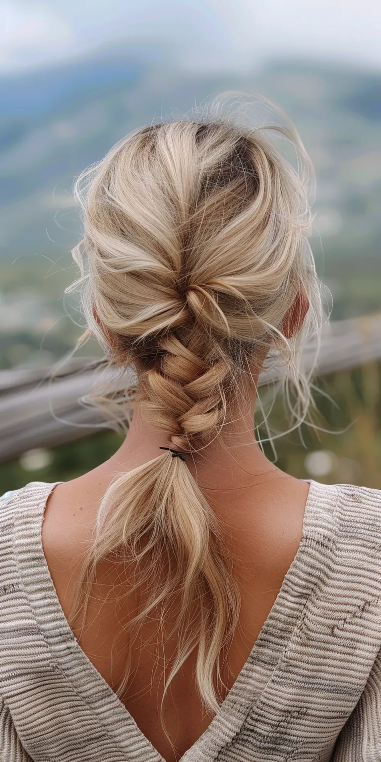 summer hairstyles French braid, Boho braids, Braid, Waterfall Milkmaid braid