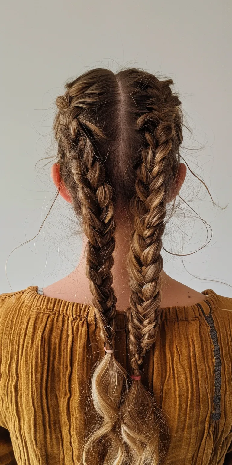 boho knotless braids French braid, Waterfall braids, Braid, Boho Milkmaid braid