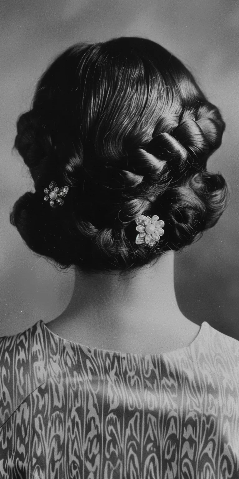 1930s hairstyles Milkmaid braid, Chignon, Updo, Japanese women's hairstyles, Finger wave