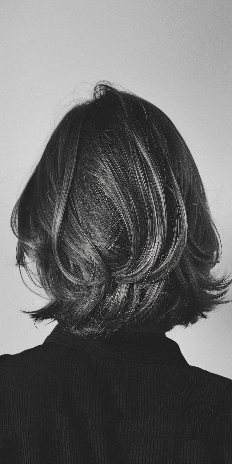 medium short haircuts for women Asymmetric cut, Layered hair, Bob Chignon, Short brush cut