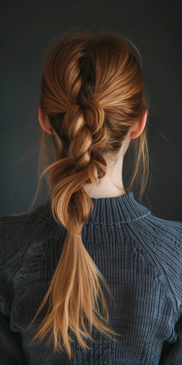 cute ponytail hairstyles French braid, twist, Braid, Updo, Milkmaid braid