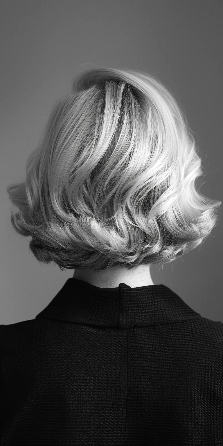 hairstyles for older women Finger wave, Chignon, Asymmetric cut, Bouffant, Updo