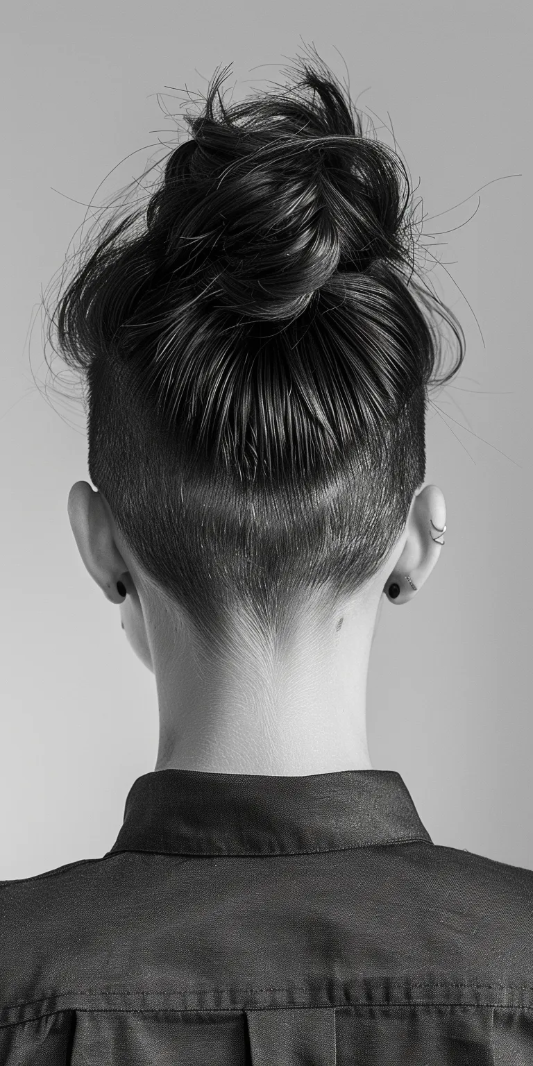 undercut hairstyle Pompadour, Asymmetric cut, Chignon, Updo, French twist