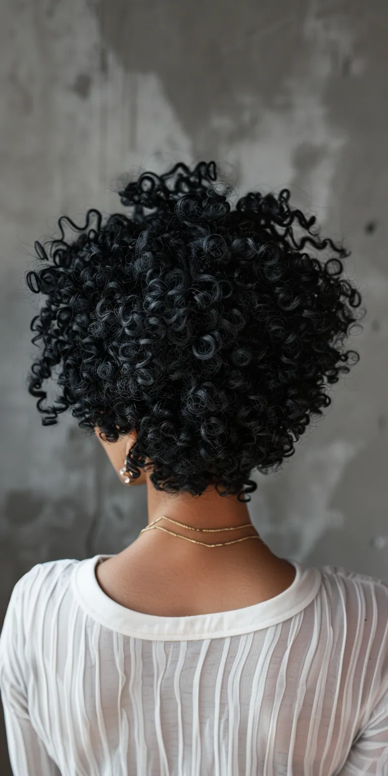 curly hairstyles for short hair Kinky hair, Afro puffs, Jheri curl, Digital perm, Curly