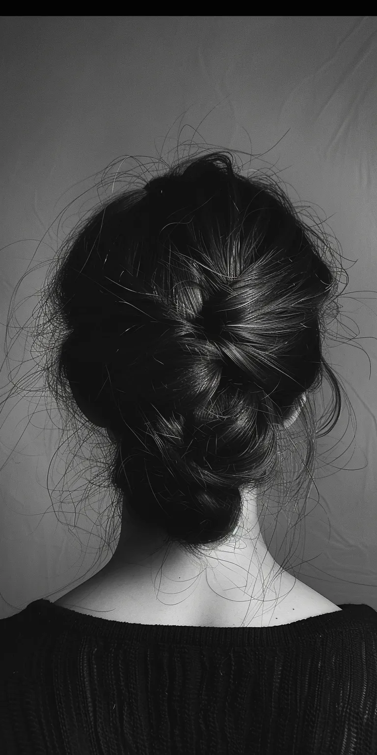 emo hairstyle Chignon, Updo, French braid, twist, Milkmaid braid