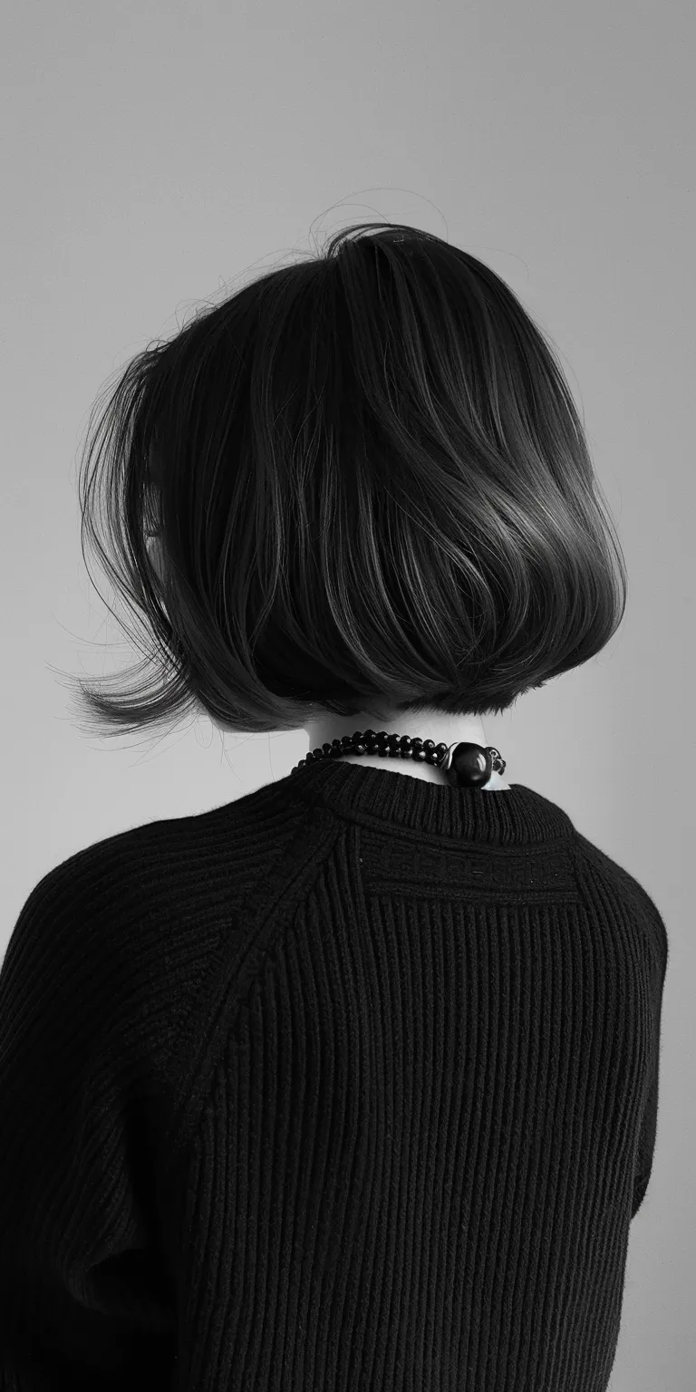 medium short haircuts for women Asymmetric cut, Bob Chignon, Short brush Updo