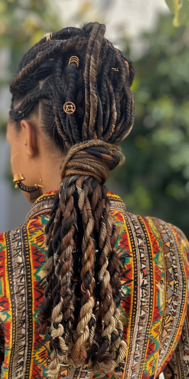 crochet locs Boho braids, Hair twists, Waterfall Crochet Dreadlocks