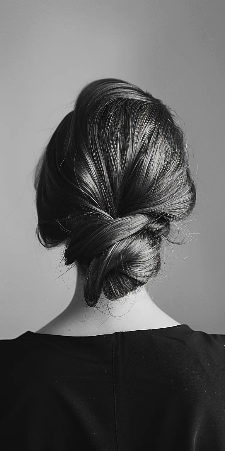 hair styles list Chignon, Updo, French twist, Ballerina bun, Milkmaid braid