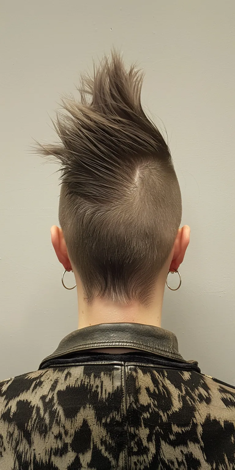 mohawk styles Pompadour, Mohawk, Asymmetric cut, Short brush back and sides