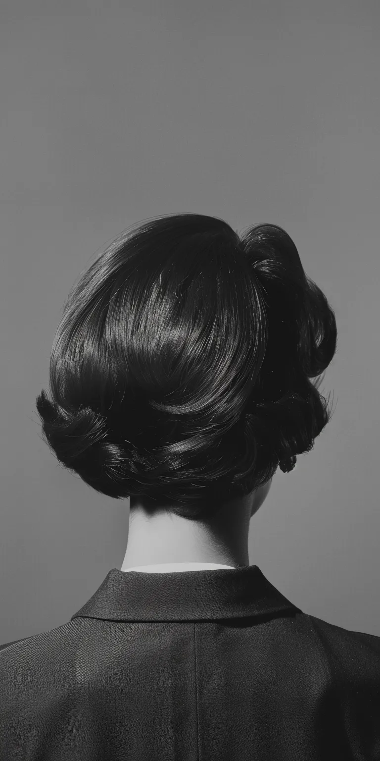 60's hairstyles Chignon, Finger wave, Updo, Japanese women's hairstyles, Bouffant